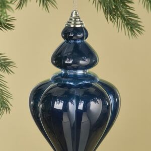 Елочная игрушка Сосулька Medley 23 см синяя, пластик Winter Deco фото 2