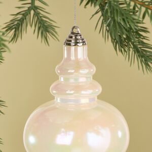 Елочная игрушка Сосулька Muliphein 25 см белая, пластик Winter Deco фото 2