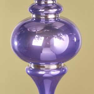 Елочная игрушка Сосулька Muliphein 25 см фиолетовая, пластик Winter Deco фото 3