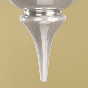 Елочная игрушка Сосулька Muliphein 25 см серебряная, пластик Winter Deco фото 4