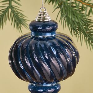 Елочная игрушка Сосулька Capella 26 см синяя, пластик Winter Deco фото 2