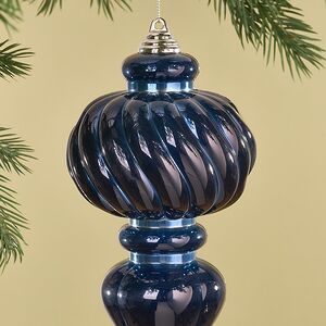 Елочная игрушка Сосулька Capella 26 см синяя, пластик Winter Deco фото 4