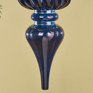 Елочная игрушка Сосулька Capella 26 см синяя, пластик Winter Deco фото 3