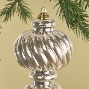 Елочная игрушка Сосулька Капелла 26 см шампань, пластик Winter Deco фото 2