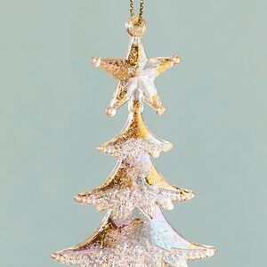 Елочная игрушка Елочка Банагер 10 см золотая, 2 шт Winter Deco фото 2