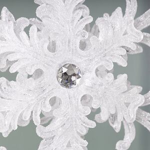 Елочная игрушка Снежинка Atria 10 см белая, 2 шт Winter Deco фото 3