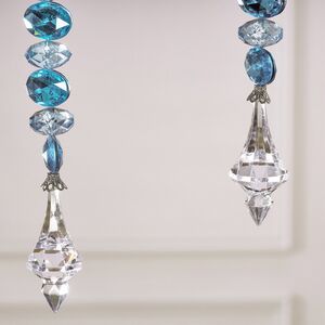 Елочная подвеска Crystal Tear 20 см голубая, 2 шт Winter Deco фото 3