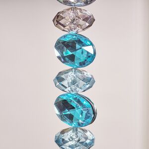 Елочная подвеска Crystal Tear 20 см голубая, 2 шт Winter Deco фото 2