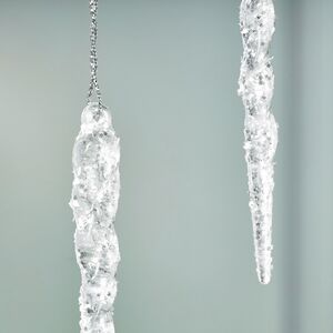 Набор елочных игрушек Сосульки - Искры 10 см белый, 8 шт Winter Deco фото 2