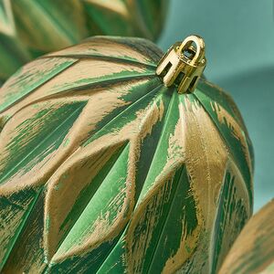 Елочные шары Fattura - Antique Green 8 см, 6 шт, пластик Winter Deco фото 4