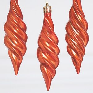 Елочные игрушки Сосульки Frosted Twist 11 см терракотовый, 4 шт, пластик Winter Deco фото 4