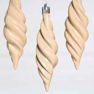 Елочные игрушки Сосульки Frosted Twist 11 см жемчужный, 4 шт, пластик Winter Deco фото 4