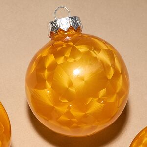 Елочные ПЭТ шары Albertine - Янтарный Жемчуг 8 см, 6 шт Winter Deco фото 5