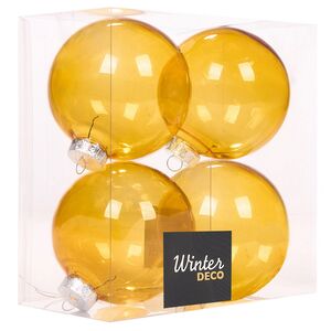Елочные ПЭТ шары Albertine - Янтарный Берег 10 см, 4 шт Winter Deco фото 3
