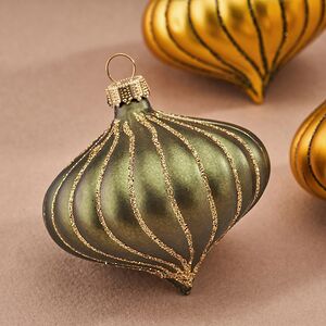 Елочные игрушки Луковки - Kalavino 8 см золотой, 4 шт Winter Deco фото 4