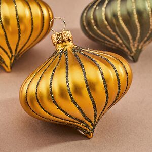 Елочные игрушки Луковки - Kalavino 8 см золотой, 4 шт Winter Deco фото 6