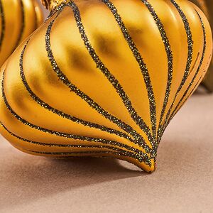 Елочные игрушки Луковки - Kalavino 8 см золотой, 4 шт Winter Deco фото 5