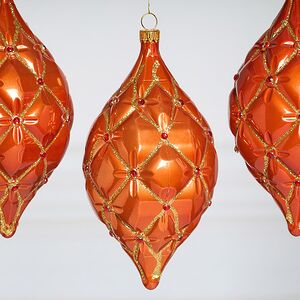 Елочные игрушки Сосульки Sarentino - Мандариновый Рай 15 см, 3 шт, пластик Winter Deco фото 4