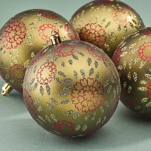 Елочные шары Limena - Jesico 10 см, 4 шт, пластик Winter Deco фото 2