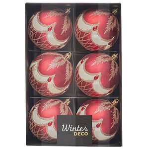 Елочные шары Dronero - Caluso 8 см, 6 шт, пластик Winter Deco фото 3
