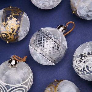 Елочные шары Canzone Di Pizzo 8 см, 12 шт, подарочная коробка, стекло Winter Deco фото 4