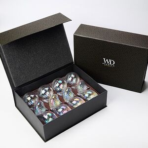 Елочные игрушки Fiume-Veneto Chiaro 8 см, 12 шт, подарочная коробка, стекло Winter Deco фото 6