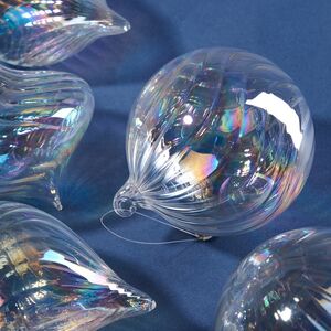 Елочные игрушки Fiume-Veneto Chiaro 8 см, 12 шт, подарочная коробка, стекло Winter Deco фото 4