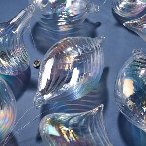 Елочные игрушки Fiume-Veneto Chiaro 8 см, 12 шт, подарочная коробка, стекло Winter Deco фото 5