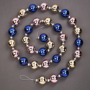 Бусы на елку Wellington - Notte Fiorita 2-5 см, 220 см, пластиковые Winter Deco фото 3