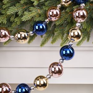 Бусы на елку Wellington - Notte Fiorita 2-5 см, 220 см, пластиковые Winter Deco фото 4