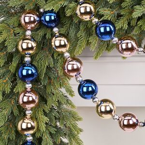 Бусы на елку Wellington - Notte Fiorita 2-5 см, 220 см, пластиковые Winter Deco фото 2