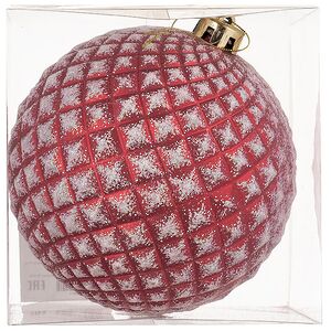 Елочный шар Lysandrea 15 см красный, пластик Winter Deco фото 3