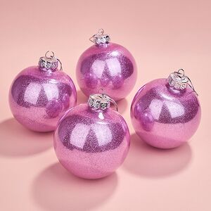 Елочные ПЭТ шары Albertine - Orchid Shine 10 см, 4 шт, пластик Winter Deco фото 5