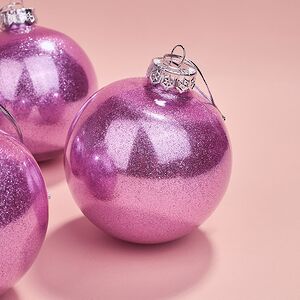Елочные ПЭТ шары Albertine - Orchid Shine 10 см, 4 шт, пластик Winter Deco фото 4