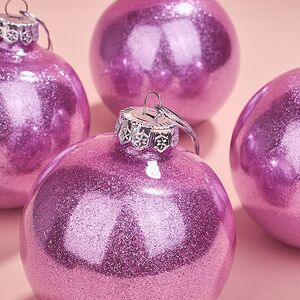 Елочные ПЭТ шары Albertine - Orchid Shine 10 см, 4 шт, пластик Winter Deco фото 3