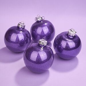 Елочные ПЭТ шары Albertine - Amethyst Haze 10 см, 4 шт, пластик Winter Deco фото 6