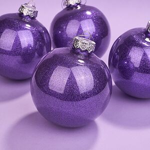 Елочные ПЭТ шары Albertine - Amethyst Haze 10 см, 4 шт, пластик Winter Deco фото 2