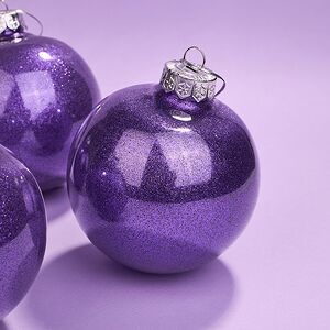 Елочные ПЭТ шары Albertine - Amethyst Haze 10 см, 4 шт, пластик Winter Deco фото 5