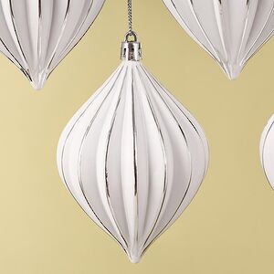 Елочные игрушки Glacerae 12 см серебряный, 4 шт, пластик Winter Deco фото 2