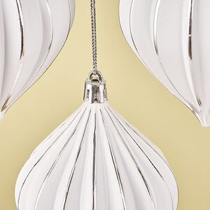 Елочные игрушки Glacerae 12 см серебряный, 4 шт, пластик Winter Deco фото 3