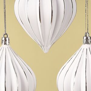 Елочные игрушки Glacerae 12 см серебряный, 4 шт, пластик Winter Deco фото 6