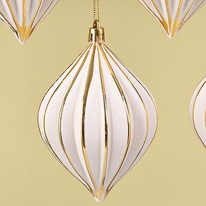 Елочные игрушки Glacerae 12 см золотой, 4 шт, пластик Winter Deco фото 2