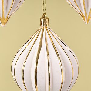 Елочные игрушки Glacerae 12 см золотой, 4 шт, пластик Winter Deco фото 3