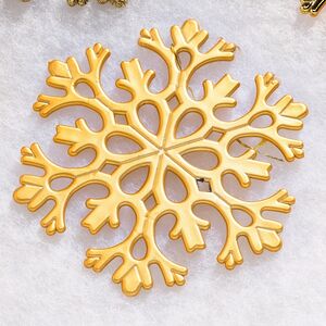 Елочная игрушка Снежинка Flanessa 11 см золотая, 6 шт Winter Deco фото 4