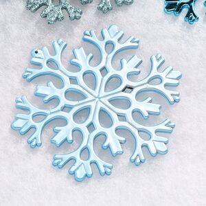 Елочная игрушка Снежинка Flanessa 11 см голубая, 6 шт Winter Deco фото 3