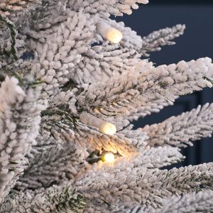 Елка настольная 60 см Вальделиз, заснеженная 60 см, 50 LED ламп, контроллер, на батарейках, ЛИТАЯ 100% Winter Deco фото 7