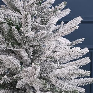 Елка настольная 60 см Вальделиз, заснеженная 60 см, 50 LED ламп, контроллер, на батарейках, ЛИТАЯ 100% Winter Deco фото 5
