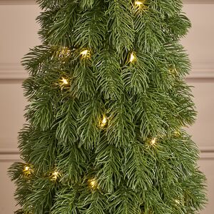 Елка настольная с гирляндой 70 см Дриада,40 теплых белых LED ламп, контроллер, на батарейках, ЛИТАЯ 100% Winter Deco фото 4