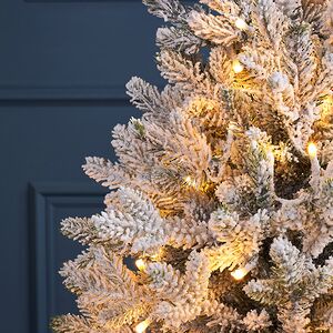 Елка настольная с гирляндой 60 см Бригельс, заснеженная, 50 теплых белых LED ламп, контроллер, ЛИТАЯ 100% Winter Deco фото 4