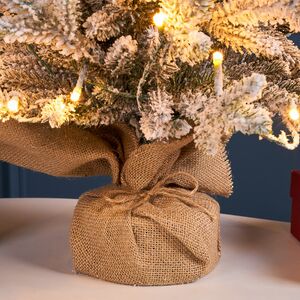 Елка настольная с гирляндой 60 см Бригельс, заснеженная, 50 теплых белых LED ламп, контроллер, ЛИТАЯ 100% Winter Deco фото 5